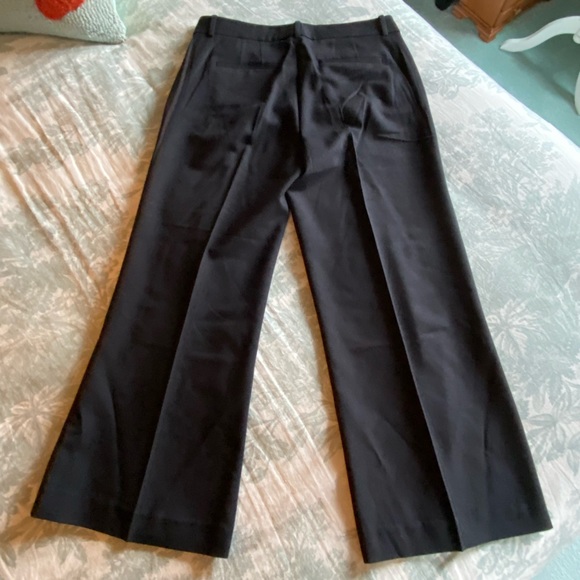 Theory Black Wool-Blend Wide Leg Crop Pants - Picture 7 of 9